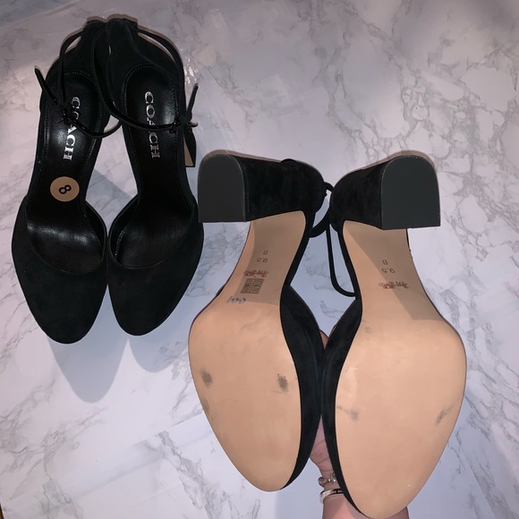 BNWT COACH Chrystie Platform Suede Heels - Picture 5 of 8